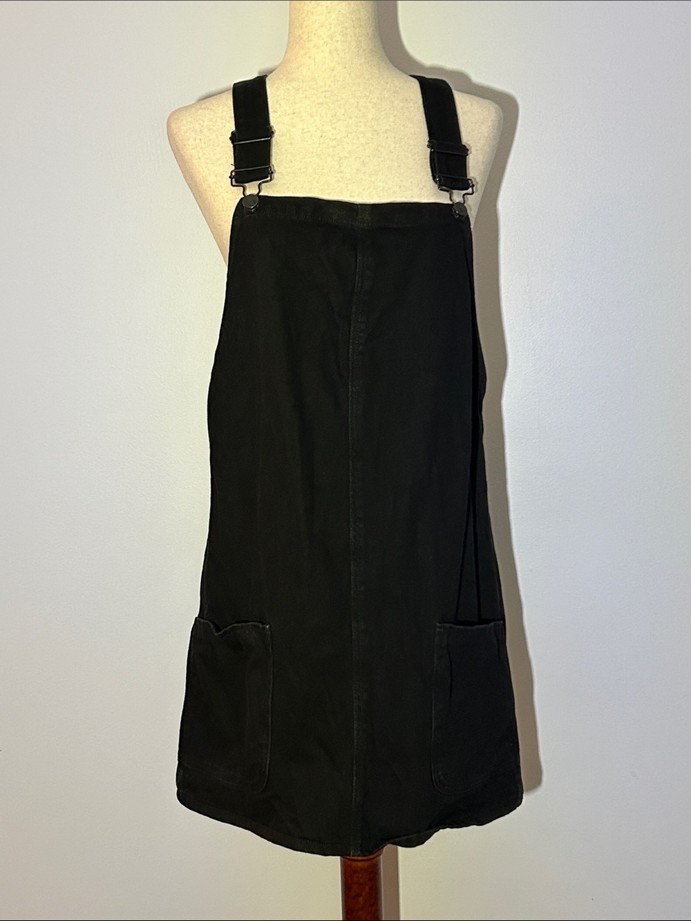 New Look Tall Denim Overall Dress with Pockets